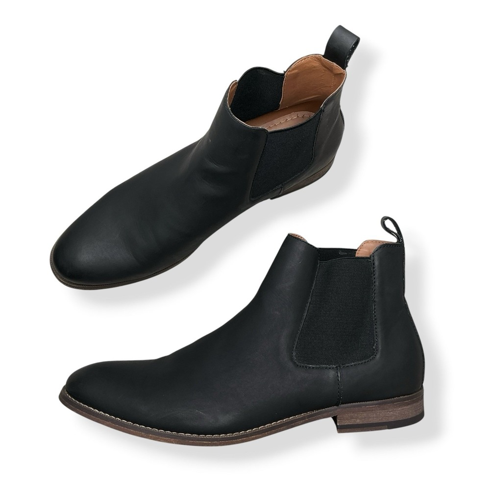 Gordon Rush Boots Men Size 11M Black Chelsea Pull On Faux Leather